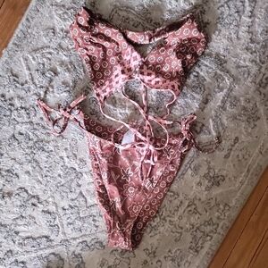 wild fable Dusty Rose Floral One-Piece Swimsuit